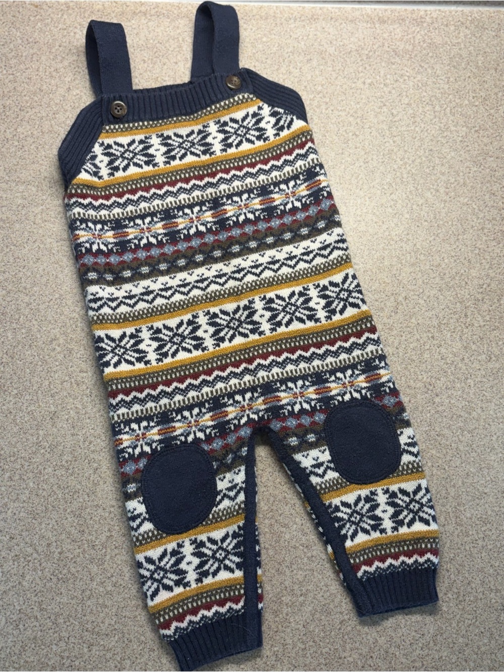 Vintage Hanna Anderson Fair Isle Overalls - Picture 1 of 2